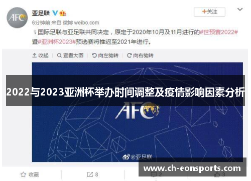 2022与2023亚洲杯举办时间调整及疫情影响因素分析